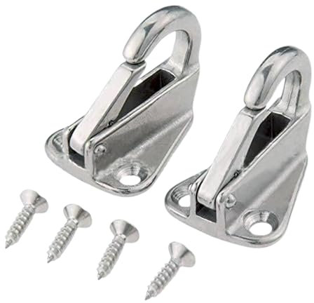 Fenayuu Ganci A Muro In Acciaio Inox, Gancio Pesante Marino con Moschettone a Molla, Accessori Per Fibbie Di Barca E Hardware Di Sicurezza Per Ambienti Come Cucina, Bagno, Doccia, Garage,