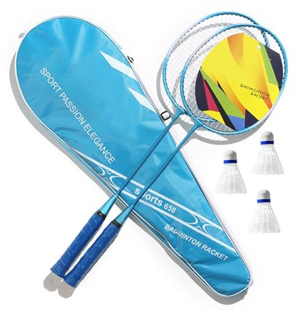 Badminton Racket Set - Badminton Racquet Not Easy To Break | Badmintons Rackets with Sweat Absorbency For Practise Leisure Play Newbie Professional Player