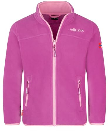 Trollkids Girls Oppdal Jacket XT 140, Fresh Berry/Graphite