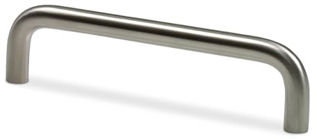 Amig - Maniglia per Mobili | Acciaio Inossidabile 18/8 | Design Moderno ed Elegante | Facile da Installare | Versatile per Armadi, Cassetti e Porte, Mate, Ø10 x 128 mm, Acciaio Inossidabile