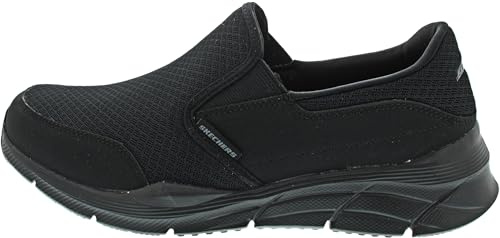 Skechers EQUALIZER 4.0 PERSISTING, Zapatillas para Hombre, Black Mesh/Pu/Black Trim, 45 EU