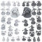 38 Miniatures Fantasy Tabletop RPG Figures For Dungeons and Dragons, Pathfinder Roleplaying Games. 28MM Scaled Miniatures, 10 Unique Designs, Bulk Unpainted, Great for D&D/DND
