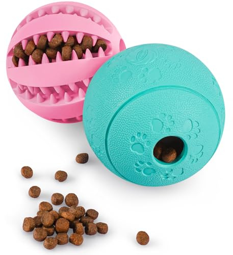 HIPPIH Dog Puzzle Toys & Interactive Toys for Large & Small Dogs - IQ Training, Chewing, Teeth Cleaning & Treat Dispensing - 2 Pack