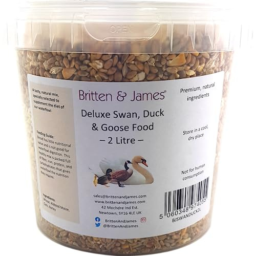 Deluxe Swan, Duck and Goose Food by Britten and James. A Healthy and 100% Natural Seed Mix - High in Iron, Fibre and Protein
