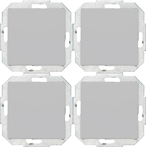 Kopp ATHENIS Universalschalter in Matt-Grau - 4 Stück - Lichtschalter-Unterputz mit 10AX Schaltvermögen - Hochwertiger IP20 Schalter ohne Rahmen - Moderner Wechselschalter-Unterputz 250V~