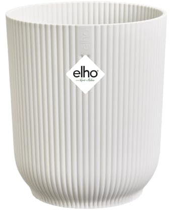 Elho Vibes Fold Orchid High 12,5cm - Orquideario Interior - Macetas Interior - 100% Plástico Reciclado - Blanco/Silky White