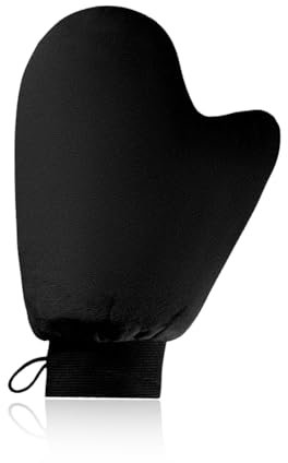 TPZORJX 1 pezzo di applicatore per guanti autoabbronzanti - guanti riutilizzabili per lozione abbronzante guanto abbronzante per spray, mani macchiate, nero riutilizzabile