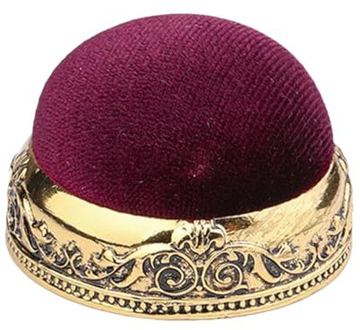 PIN CUSHIIONS For Sewing - Vintage Pin Cushion | Anti-Dropping Retro Pin Cushion With Metal Base | Court Style Half-Ball Shape Vintage Sewing Pin Cushion Pad | Sewing Pins And Cushion Set For Advancer