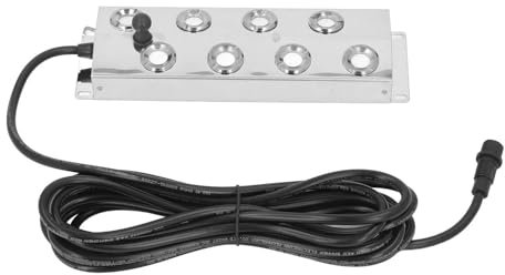 Humidificador Nebulizador Ultrasónico, 8 Cabezales IP67, a Prueba de Agua, Generador de Niebla Silencioso de Acero Inoxidable 304 con Cable de 5m para Paisaje