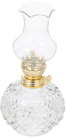 Cabilock Glas Petroleumlampe Für Innenbereich Vintage Öllampe Zum Dekorieren Zuhause Tisch Kamin Petroleumlampe Aus Glas Für Küche Wohnzimmer Schlafzimmer