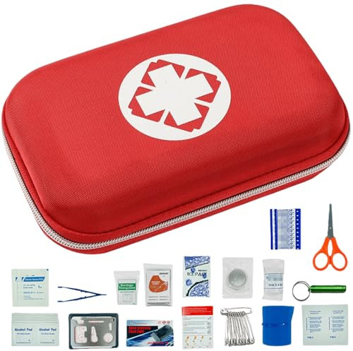 Asfrode Erste Hilfe Set Outdoor, 21x13x5cm Mini Tragbar Wasserdichtes Notfalltasche Reiseapotheke Kit Notfallset Klein für Outdooraktivitäten Wandern Rucksacktourismus Radfahren Auto Reise