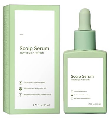 Scalp Sérum pour cheveux clairsemés, 30 ml, essence de traitement du cuir chevelu, avec acides aminés, caféine, huile de romarin, favorise un cuir chevelu sain et une apparence complète, réduit
