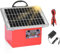 12 V Weidezaungerät Solar, 0,5J/9,5KV Elektrozaungerät für 32 km, inkl. 5W-Solarpanel, 12V 7Ah Blei-Akku & Erdungsset für Geflügel, Vieh, Haustiere, Steuergerät zum Schutz von Gärten
