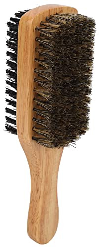 ACOGEDO Spazzola per Barba a Doppia Faccia con Pettine e, Manico Ergonomico in Legno e Gomma per la Cura e lo Styling della Barba Maschile, Districante e Ideale per la rasa