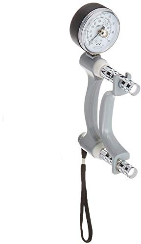 Jamar Hydraulic Hand Dynamometer – Lightweight, Adjustable Grip Strength Tester with Max Force Indicator – Measures PSI, Pounds, and Kilograms – Professional Hand Evaluation Tool – Stainless Steel