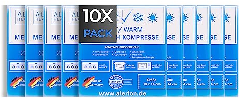 10 Stück 13 cm x 14 cm Kalt Warm Kompressen