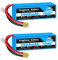 Yowoo 4S Lipo Akku 2600mAh 14.8V 130C Graphen Batterie mit XT60 Anschluss für RC Evader BX Auto LKW Truggy RC Flugzeug Hubschrauber Quadcopter UAV Drone FPV Rennfahrzeug Boot (2 Pack)