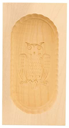Stampo per burro in legno, motivo: gufi, 250 g, per decorare e decorare