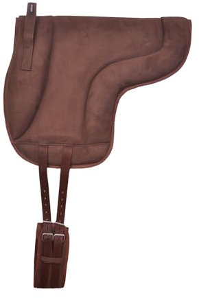 Aces Equine Pferde-Pony-Pad, Hochwertig, Hochdicht, Wildleder, Verstellbar, Sicherheitsgriff, Schwarz/Braun