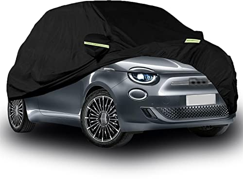 Bâche Voiture Étanche Compatible avec 2007-2024 Fiat 500 500C 500E Abarth 500, Housse de Protection Voiture Extérieur Respirante Contre Pluie Soleil Poussière