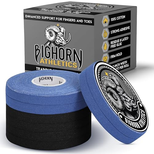 Bighorn Athletics Jiu-Jitsu & Judo fingertejp, 0,8 cm x 13,7 m, 8 rullar (svart och blå)