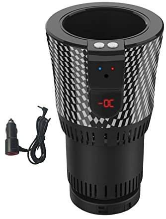 predolo Smart Car Portabicchieri Scalda caffè Raffreddatore di Bevande Riscaldamento Tazza di Raffreddamento per Bevande Bottiglia Viaggi, Stile LCD