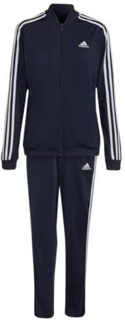 adidas Women's Essentials 3-Stripes Track Suit, Ink/White, X-Large