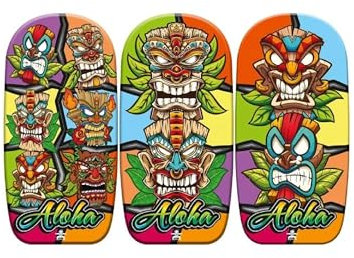 Neustanlo | Bodyboard | Motiv: Tiki | 102 cm | hochwertiges EPS | ideal als Schwimmhilfe Kickboard Surfbrett Surfboard oder Schwimmbrett