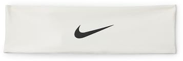 Nike Herren Dri-Fit Fury Classic Headband Stirnband Running Fitness Training Sport Haarband schweißableitend, White/Black/Black, One Size