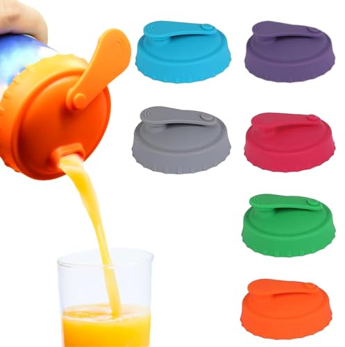 CATOR 6 Piezas tapa, Tapa para latas de refrescos o Bebidas, Cierre de Lata de Cerveza en Silicona, Protector de Cerveza y Bebidas, para Latas de Soda y Cerveza