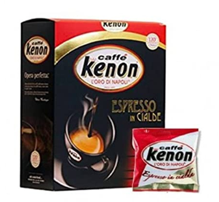 50 Cialde Kenon Caffè Espresso Qualità Artigianale con Aroma Intenso, Confezionate Singolarmente per Freschezza e Gusto Autentico Compatibili con Macchine Espresso
