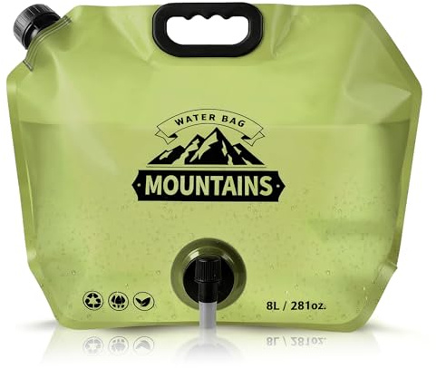 Camping Water Container, Collapsible 2 Gallon Water Jug with Spout BPA-free