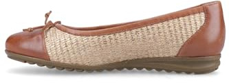 Hush Puppies Female Laurie Toe Cap Ballerina, Tan, 3
