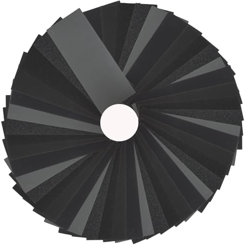 45 Stück Schleifpapier Set 80-3000 Körnung, Nassschleifpapier & Sandpapier für Auto Metall Holz Lack Wände Glas, Schmirgelpapier Set Fein zum Nass- & Trockenschleifen