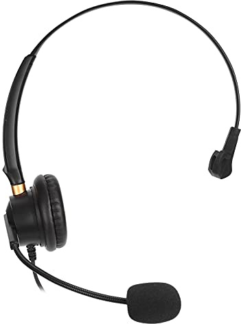 Denash Kundtjänst 2,5 Mm Telefonheadset med Brusreducerande Mikrofon, Ergonomisk Design, Färg