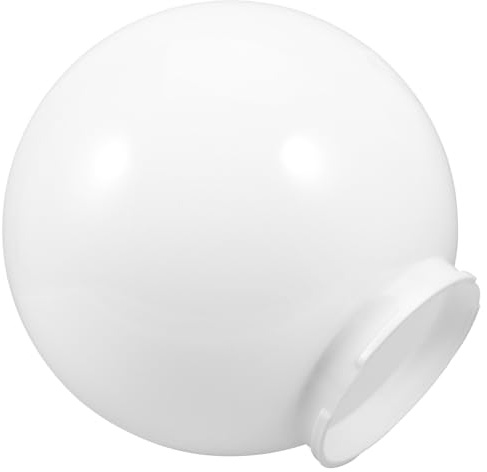 HANABASS Paralume Sferico in Acrilico Bianco Latte per Esterni, Coprilampada a Globo Diametro 25 Cm Modanatura, Accessorio per Lampada da Giardino e Decorazione Luminosa Elegante