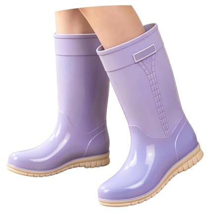 Generisch Bottes en caoutchouc antidérapantes pour femme - Bottes de pluie imperméables - Bottes pieds nus - Bottes en caoutchouc - Bottes de pluie - Bottes de jardin - Bottes de trekking