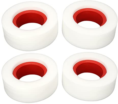 Vistreck 4 ST 2,2 Tum Dual Stage RC Däckskum för 1/10 1/8 Larvbil - Mjuk Svampstöd (Röd)