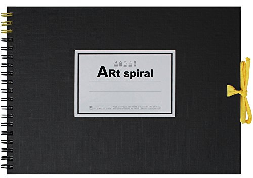 Maruman S311-05 F1 Art Spiral Sketchbook, Thick Drawing Paper, Black, 24 Sheets