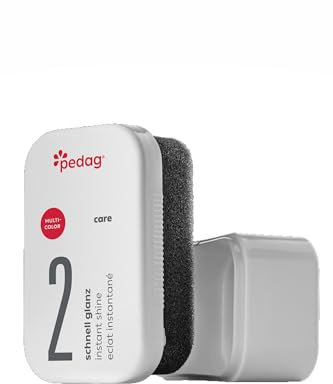 Pedag Shoe Shine Sponge | No Buffing Leather Protector | Polisher for Genuine, Synthetic, and Imitation Leather | Cleaner for Boots, Shoes, Jacket, Purse | Waterproof Protection | Any Color