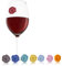 Vacu Vin 1886461 Set Segna Bicchiere, Silicone, Multicolore, 8 unità, 1 EA