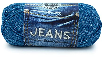 Lion Brand Yarn 505-109 Jeans Yarn, Stonewash,17.78 x 7.62 x 7.62 cm, Blue