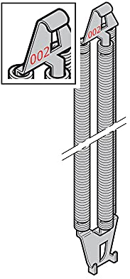 Hörmann Lot de 3 ressorts de traction n° 002 pour porte basculante