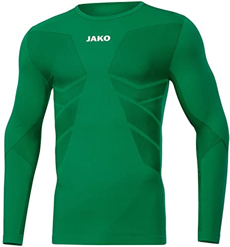 JAKO Herren Longsleeve Comfort Recycelt, Sportgrün, XL