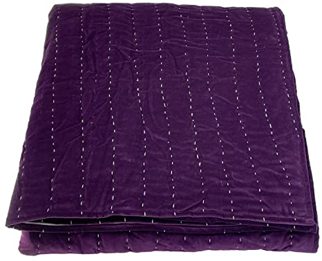 Tagesdecke aus Samt, Violett