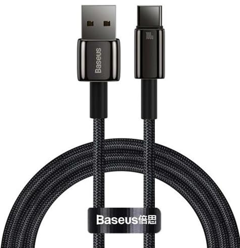 Baseus Tungsten Gold 2m 100W USB to Type-C Cable - Black