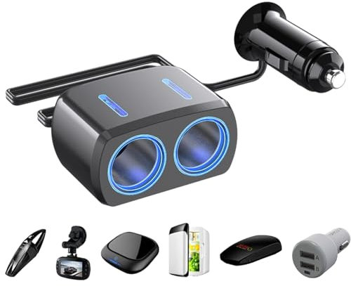 Separatore Accendisigari Per Automobili Maniglia Accendino Per Sigarette | Più Leggero Caricatore 12/24 V Adattatore 2 Distributore Automatico, Assunzione Di Convertitori Automobili