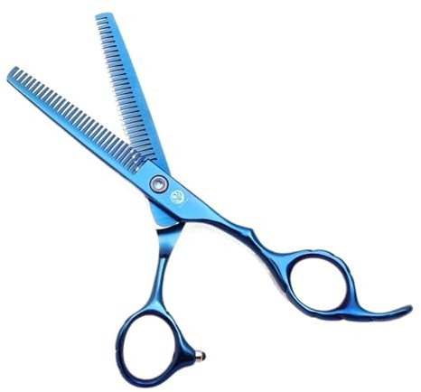 QAUUCP Forbici Parrucchiere Forbici da Parrucchiere, Denti a Doppia Faccia, Tasso di sfoltimento del 15%, Forbici for sfoltire, Forbici for Tagliare i Capelli(Color 1)