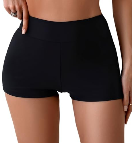 GNALIA Shorts Bañadores 1 Unidad Traje Baño Natación Deportivos Mujer Bikini Playa Piscina Deporte Bragas Modelo L23L1 Color Negro Talla L