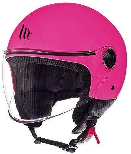 MT HELMETS Street Solid 1105000813 Motorradhelm, Unisex - Erwachsene, XS, Rosa (Gloss Pink)